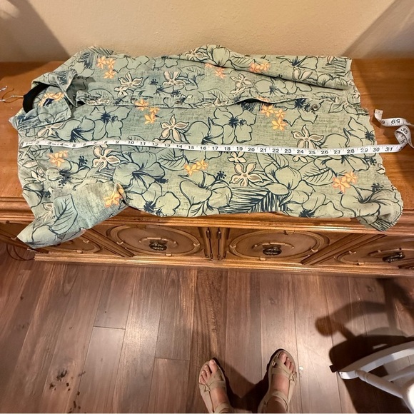 Croft & Barrow Green and Orange Casual Button Down Shirt XL - Picture 7 of 9